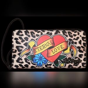Ed Hardy Leopard Print Wallet/Wristlet